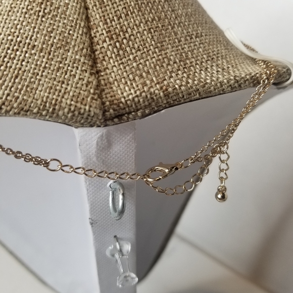 Gold NEW Coin Pendant Necklace Layer Stone - Picture 4 of 4